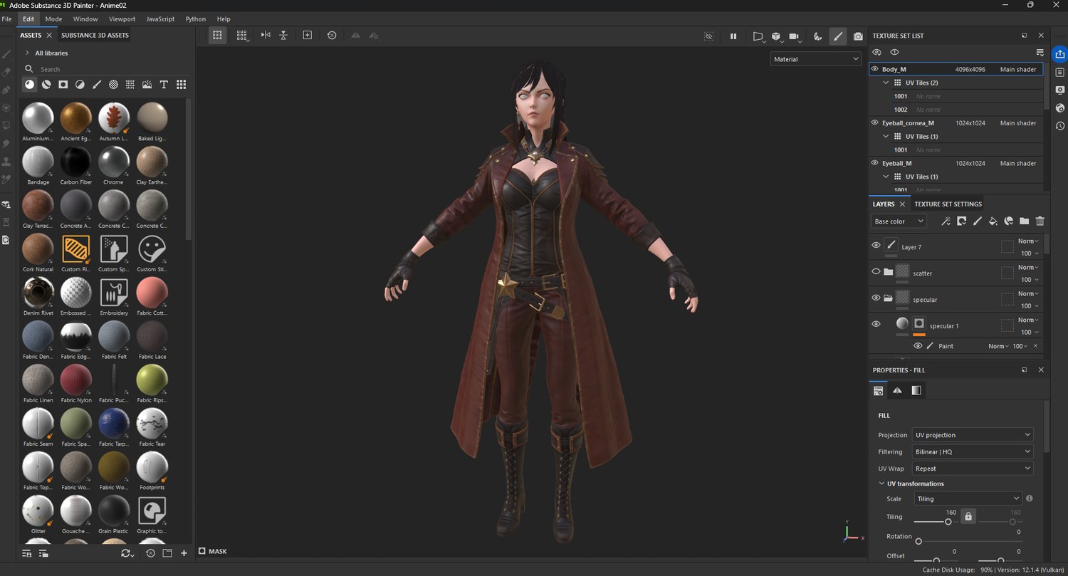 PBR texturing in Substance 3D Painter