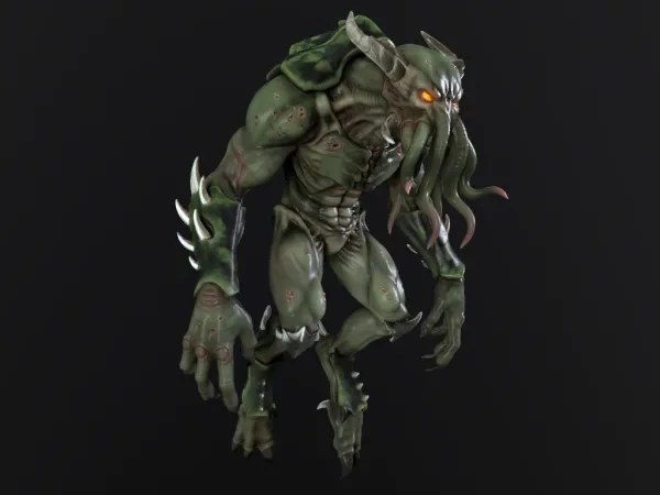 Student work — Creature sculpt — textured